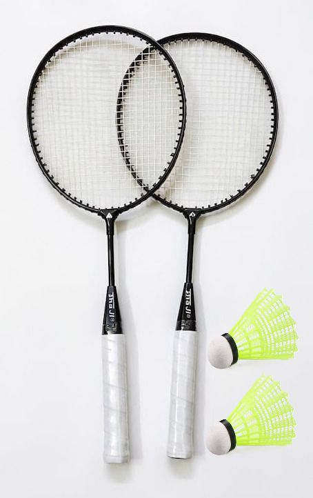 jj jha ji 2 PC Single Shaft Racket with 2 Shuttle cock Free Badminton Kit-picture-42