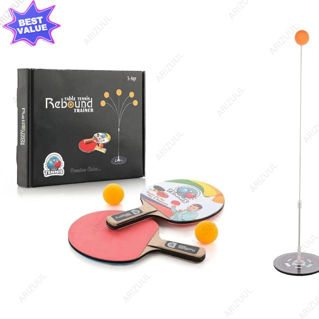 arizuul Indoor Table Tennis Trainer Set for Kids with Rebound Ball Toy Table Tennis Kit-picture-6
