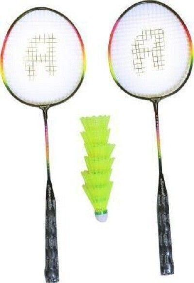 ravisport badmintion racket set of 2 with 6 nylon cock Branded n Badminton Kit-picture-39