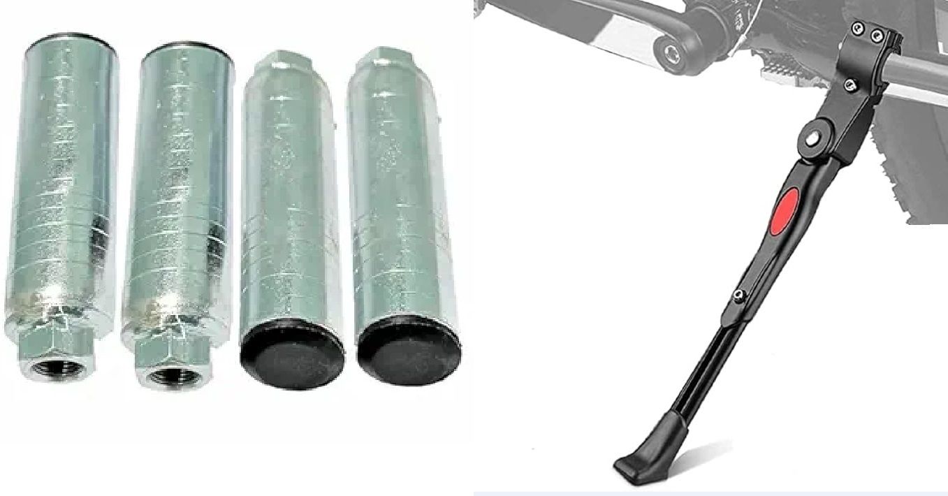 Bicycle Side Kick Stand With Cycle Foot Rest Stand Cycling Kit