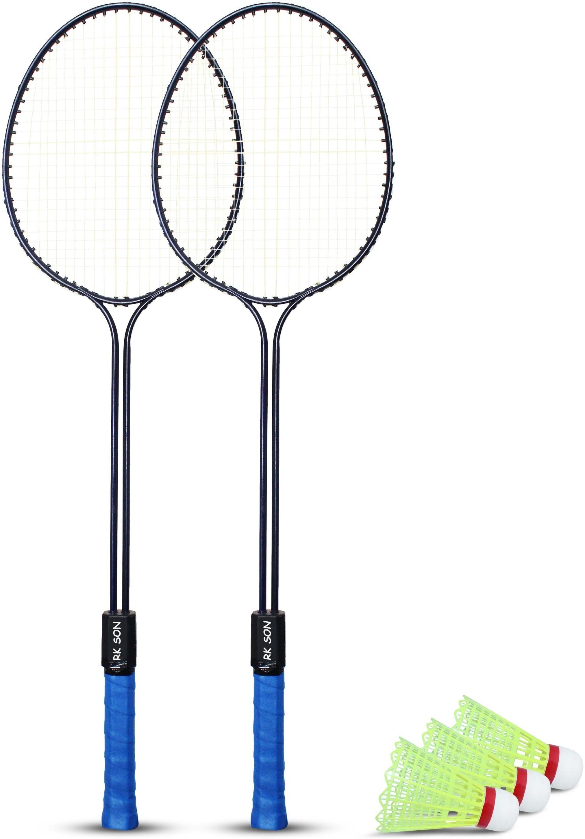 ravisport Double Shaft Singlecolor Set Of 2 Piece Badminton Racket With 3 Piece t b Badminton Kit-picture-38