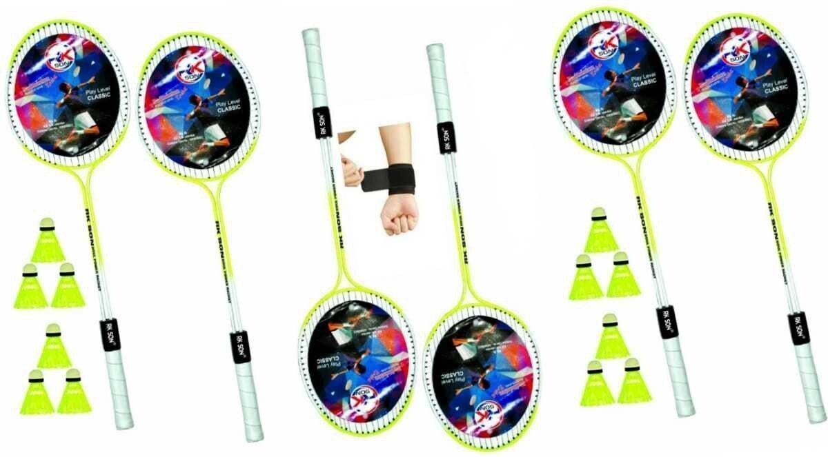Max Badminton Set Of 6 Piece Racquet with 10 Piece Plastic Shuttle 1 New Badminton Kit-image-33