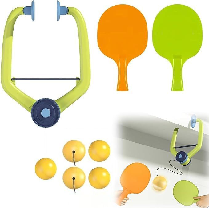 Door Frame Mounted Table Tennis Practice Trainer Set for Children Table Tennis Kit-image-1