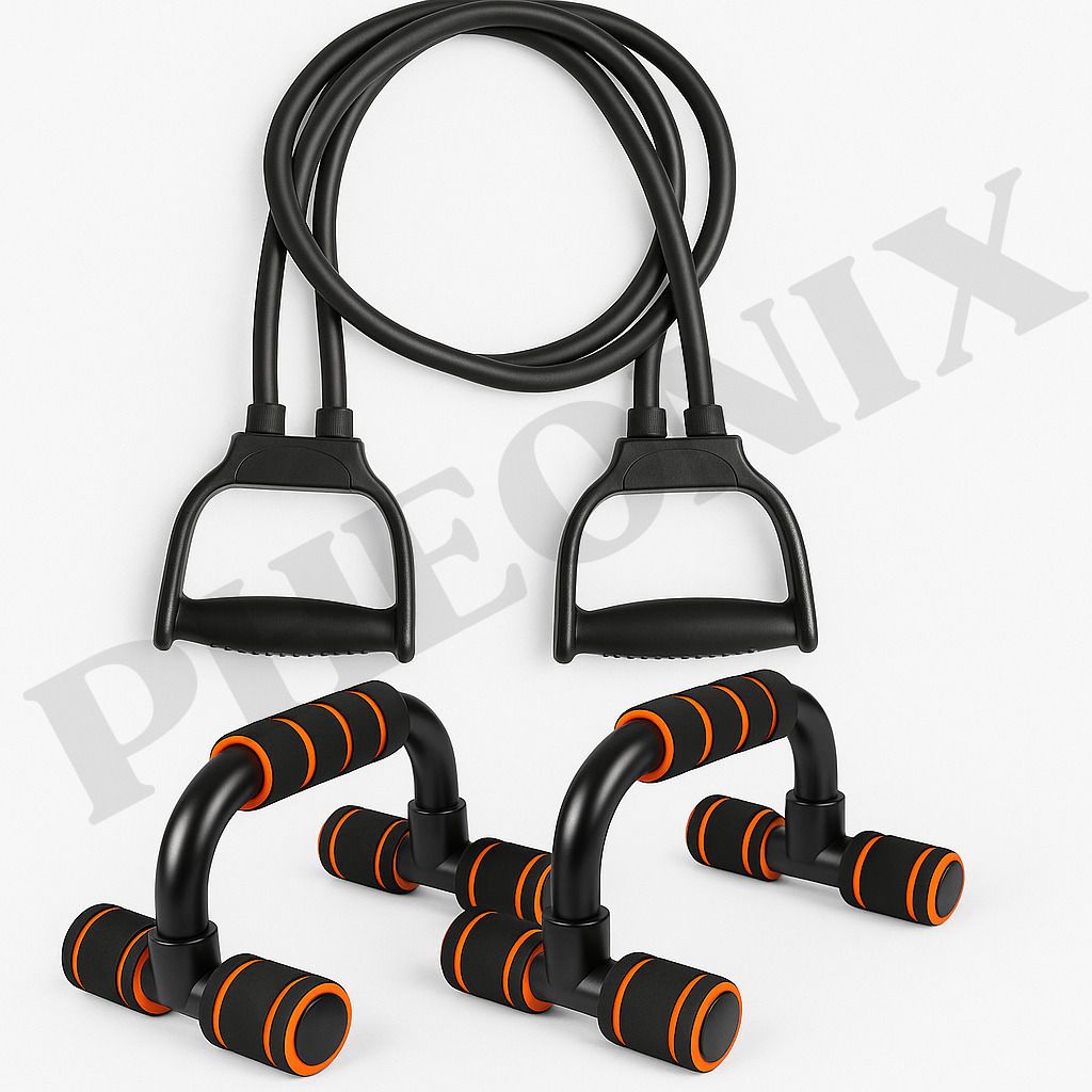 pheonix Fitness Combo of Toning Tube with Push Up Stand for Men & Women Fitness Accessory Kit Kit-picture-9