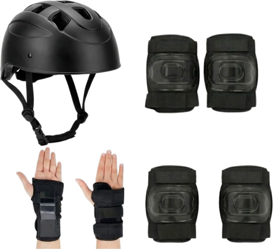 shopeleven Kids Safety Equipment Set (4–10 Years) with Helmet, Knee, Elbow & Wrist Guards Cycling Kit-picture-24