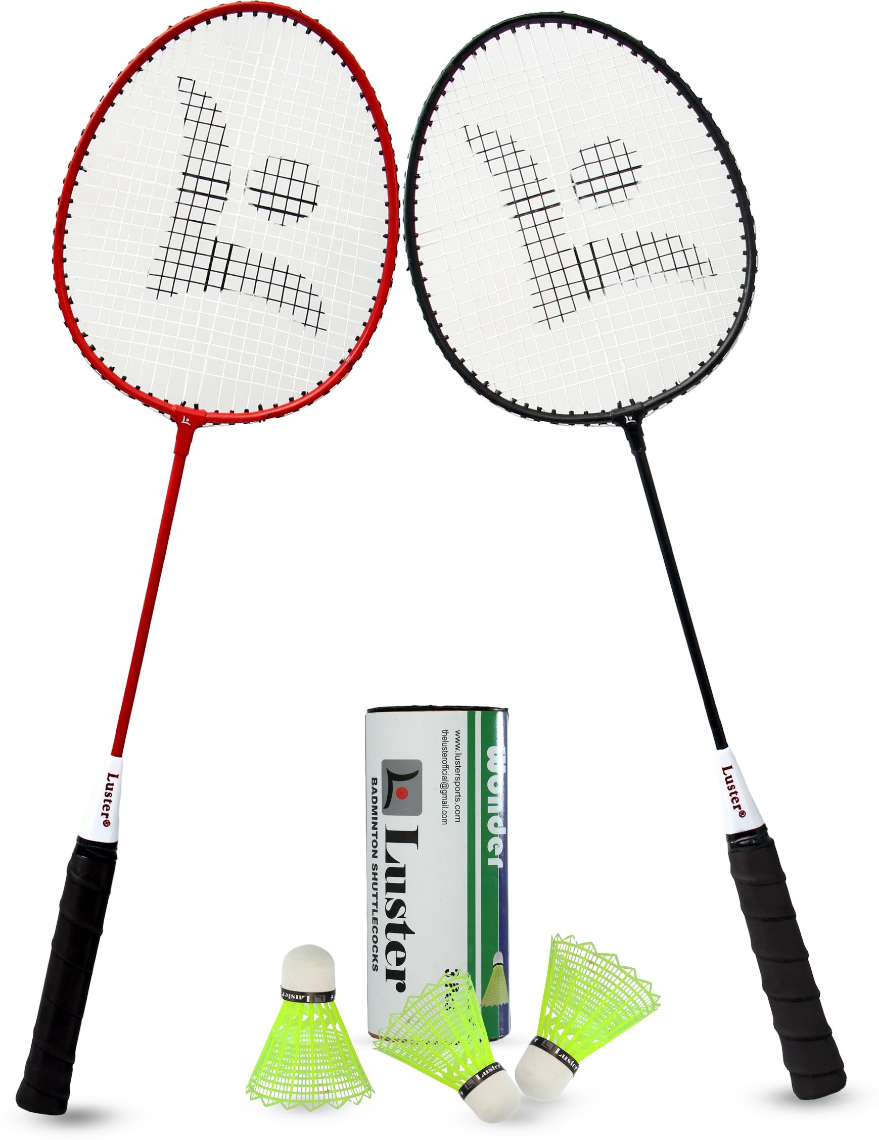 Single Shaft Racket With 3pcs Plastic Shuttlecock Box Badminton Kit-image-21