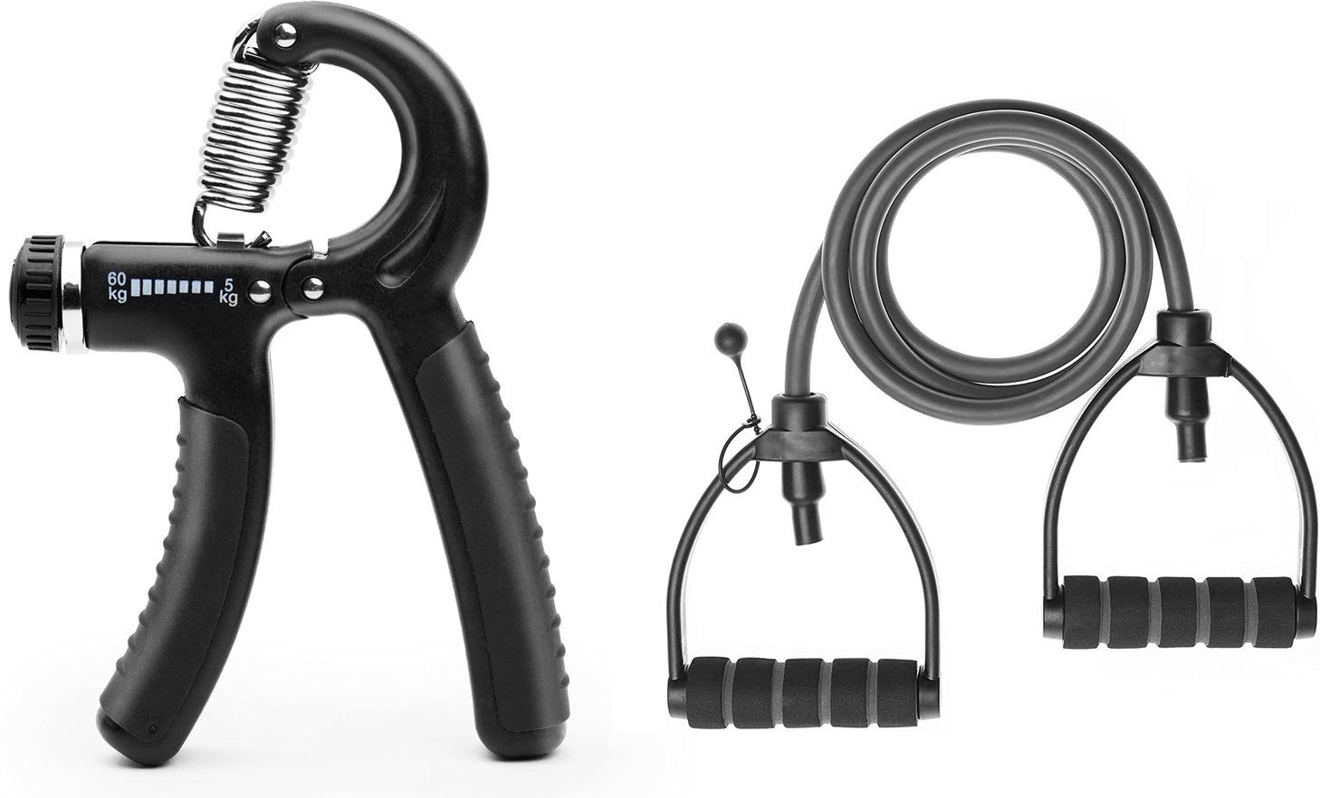 Adjustable Hand Gripper With Single Toning Tube (Pack Of 2) Fitness Accessory Kit Kit-image-49