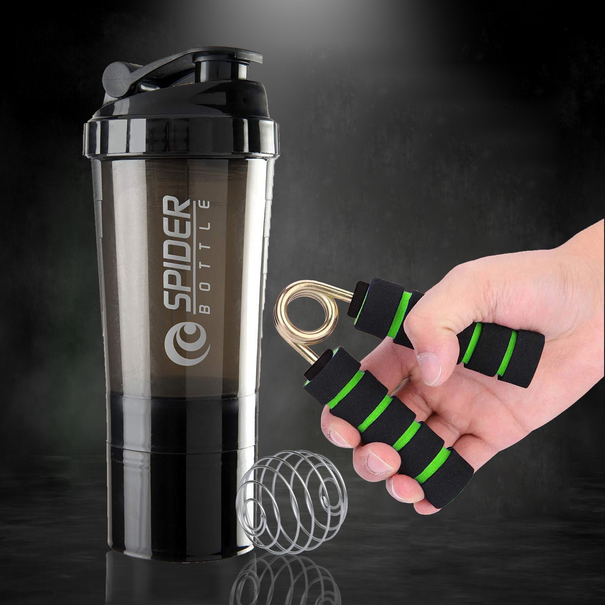 Gym Shaker And Mini Griper Soft Grip & Foam Handle/Protein Shaker For Fitness Accessory Kit Kit-image-28
