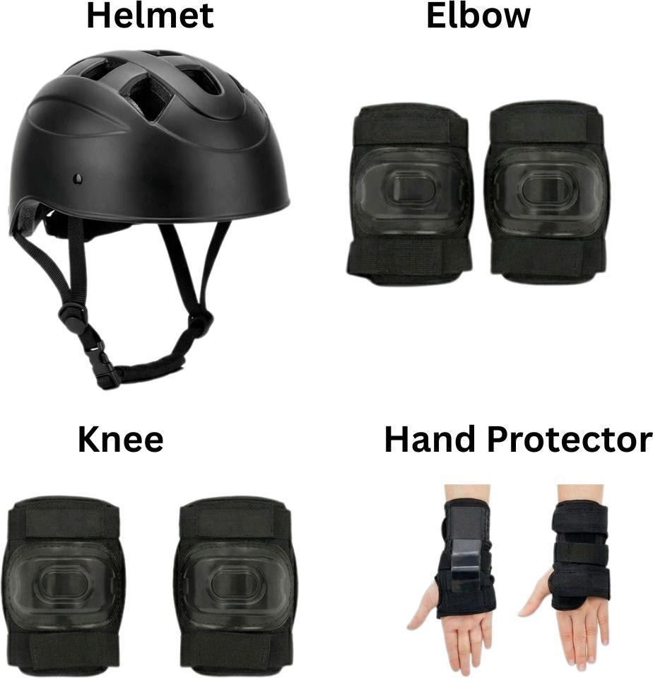 Adjustable Kids Helmet & Protective Pads Set (4–10 Years) for Cycling & Skating Cycling Kit-image-30
