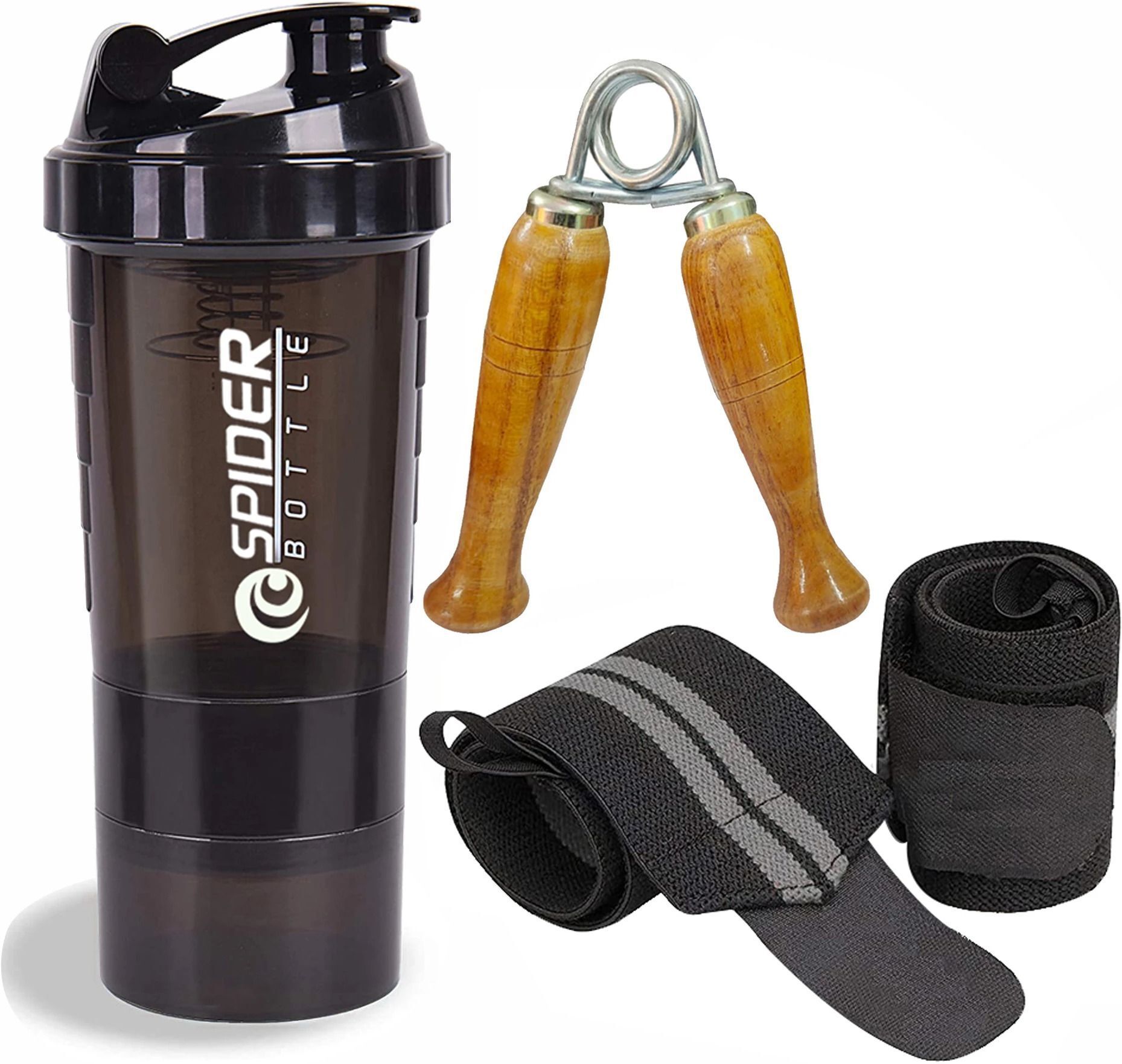 Best Quality Combo of Gym Shaker Bottle With Wrist Band And Hand Gripper For Gym Fitness Accessory Kit Kit-image-28