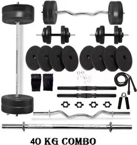 Dumbbell Set + 3ft(Straight + Curl) RODS & FITNESS ACCESSORIES - BEST EXERCISE Fitness Accessory Kit Kit