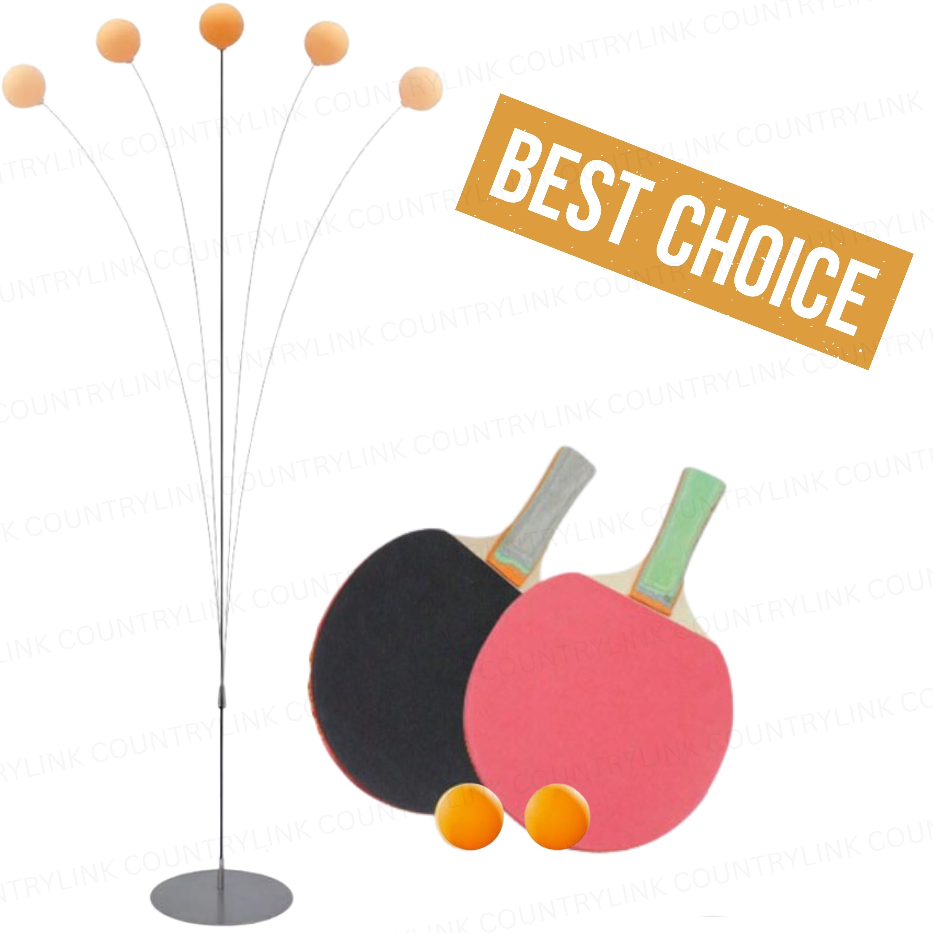 countrylink Indoor Practice Table Tennis Trainer with Elastic Rod Stand and Rebound Ball Set Table Tennis Kit-picture-13