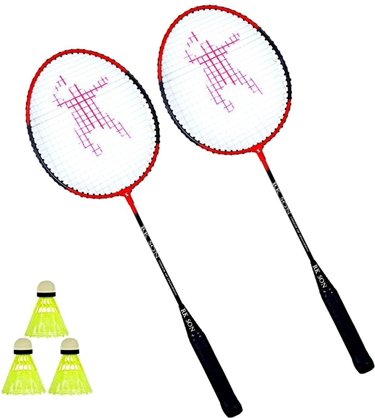 ravisport Single Shaft Racquet 3 Piece Plastic Shuttle Branded New Badminton Kit-picture-15