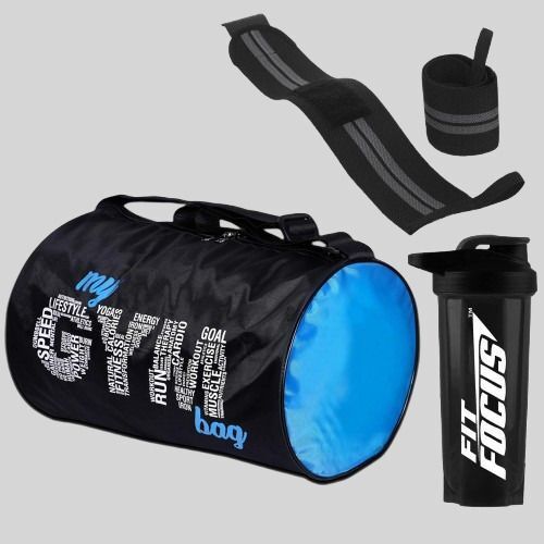 Complete Workout Set High-Quality Gym Bag, 700ml Shaker & Wrist Support Band Fitness Accessory Kit Kit-image-12