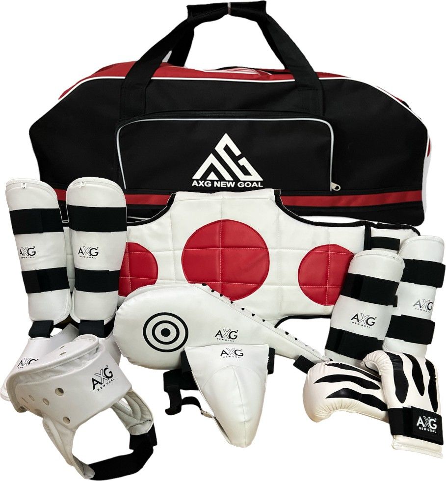 AXG Ultimate Taekwondo Kit with Duffel cum Backpack (Medium) Age 9 to 15yrs Boxing Kit-image-9