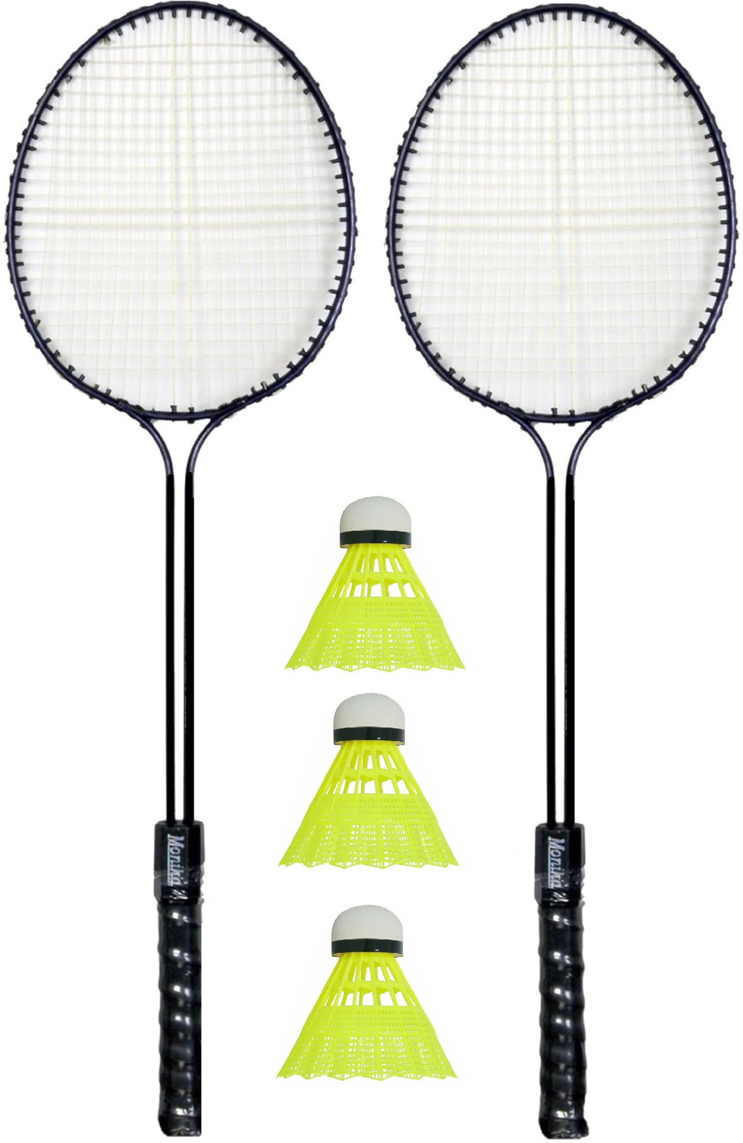 2 PC Double rod badminton set with 3 nylon shuttle cock free Badminton Kit-image-43
