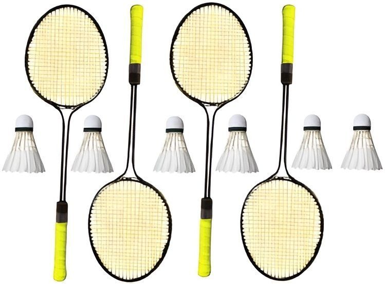 krishav trading KT_4 Racquet With 6 Feather Shuttles_Ers Badminton Kit-picture-38