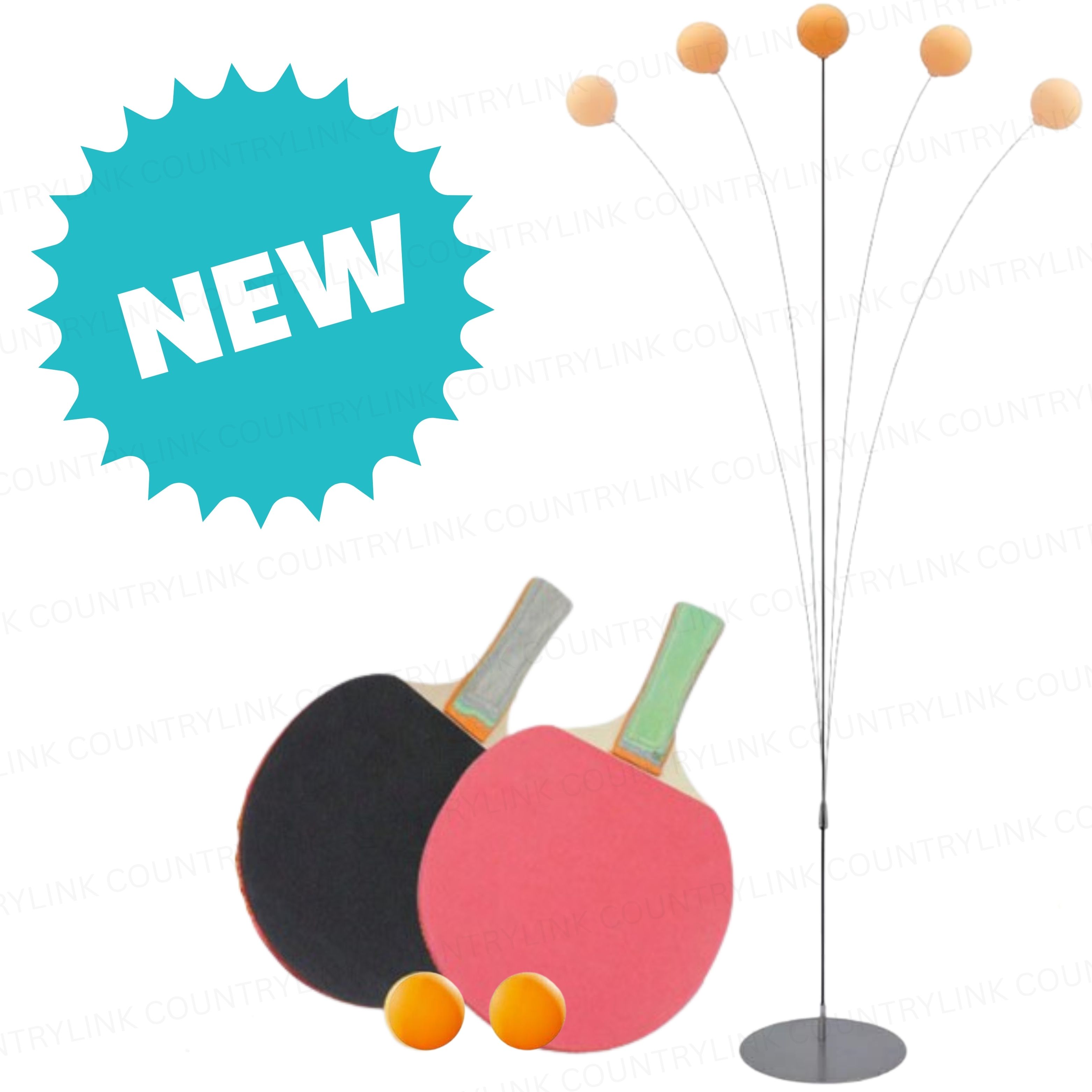 countrylink Table Tennis Trainer with Elastic Shaft and Auto Return Balls for Solo Training Table Tennis Kit-picture-20