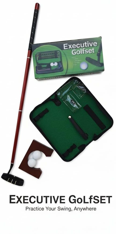 Morex Golf Putter Set Kit – Indoor Practice Set with Ball Hole Cup & Travel Case Golf Kit