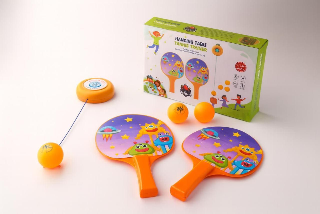 tumokids Hanging Table Tennis Trainer Set for Kids with 2 Paddles Table Tennis Kit-picture-21