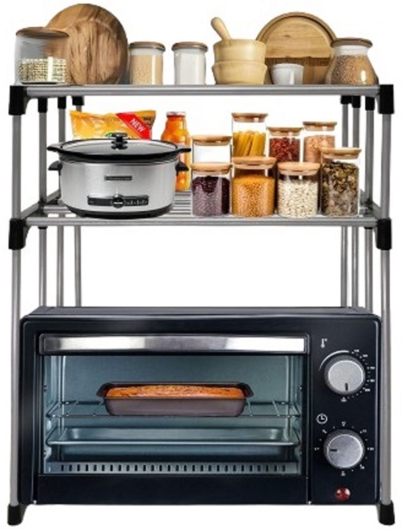powerest Microwave Stand Carbon Steel Kitchen Trolley-picture-20