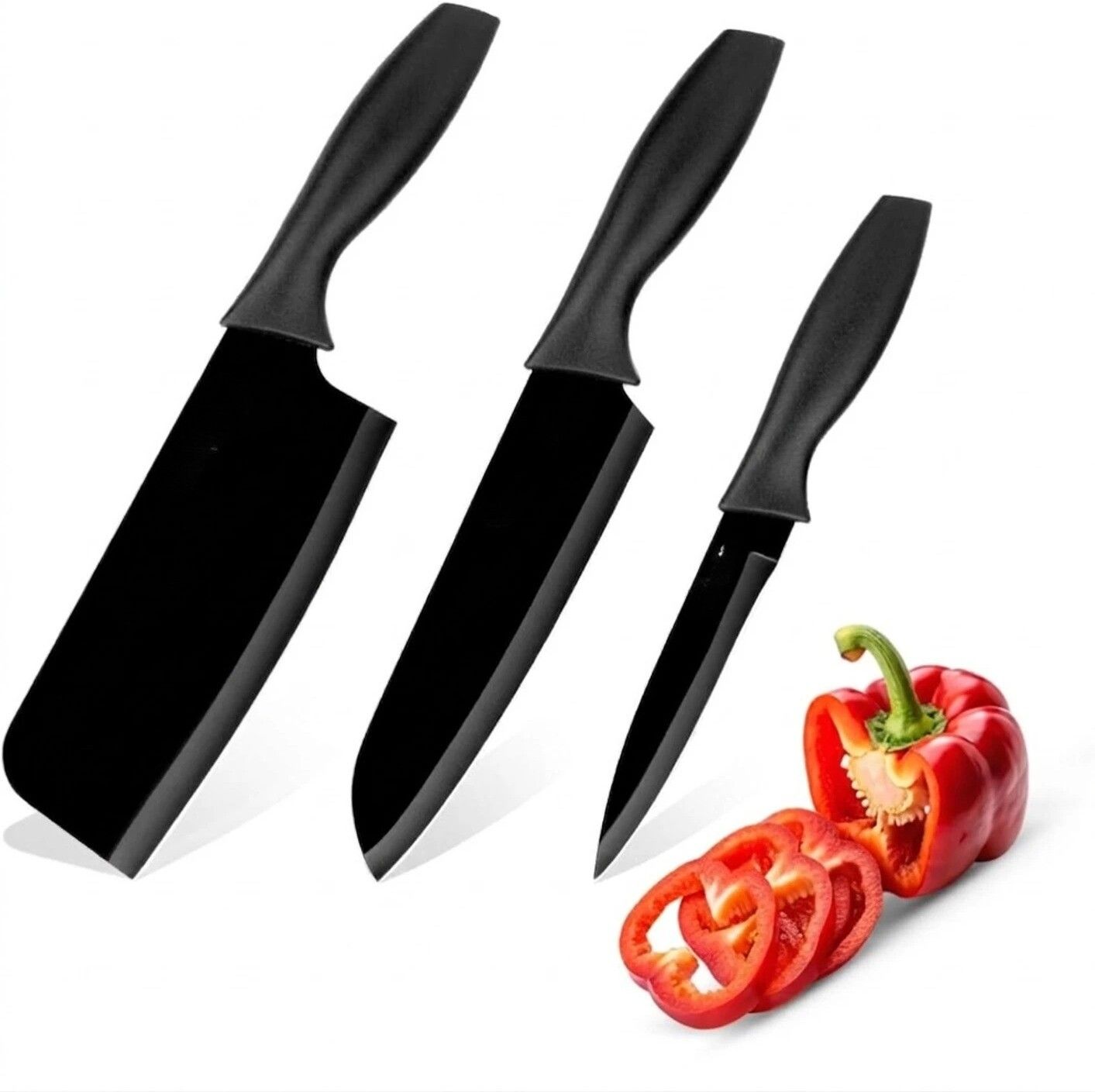 3 Pc Stainless Steel Knife Set 3 Piece Kitchen Knife Set Stainless Steel Chef & Utility Knives-image-20