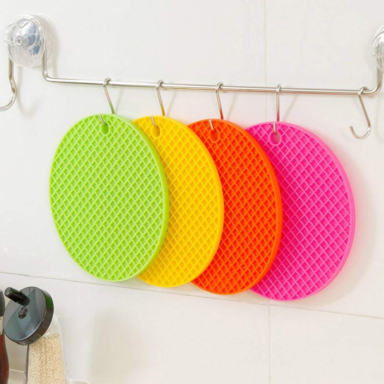 Versatile Silicon Hot Mats Kitchen Insulation Anti-Slip Coasters Dining Mat finish Silicone Trivet-image-36