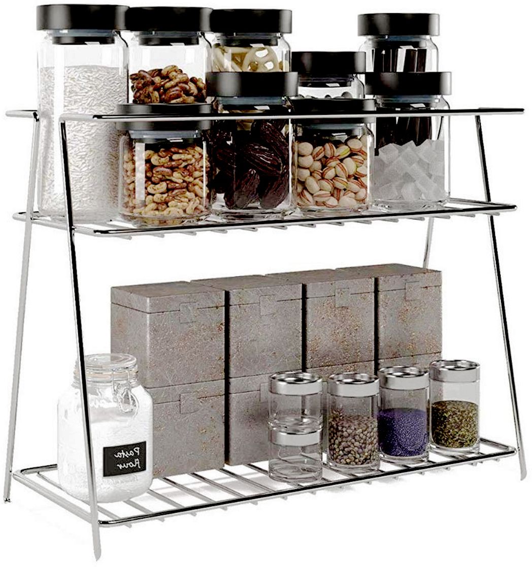finearts flax 2 spice rack for kitchen Stainless Steel Wall Shelf Stainless Steel Spice Racks-picture-5
