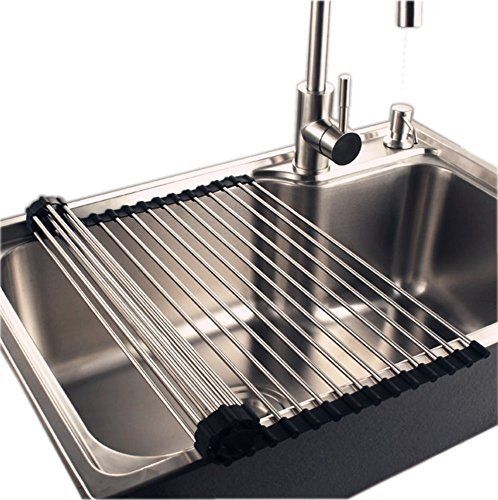 Dish Drainer Kitchen Rack Dish Drainer Kitchen Rack Steel, Plastic Dish Drainer Kitchen Rack Steel Roll Up Steel-image-32