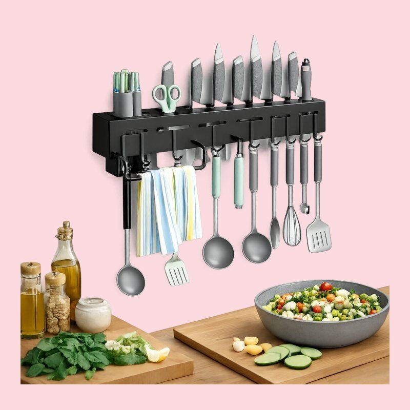 Utensil Kitchen Rack Compact Kitchen Utility Organizer Plastic-image-22