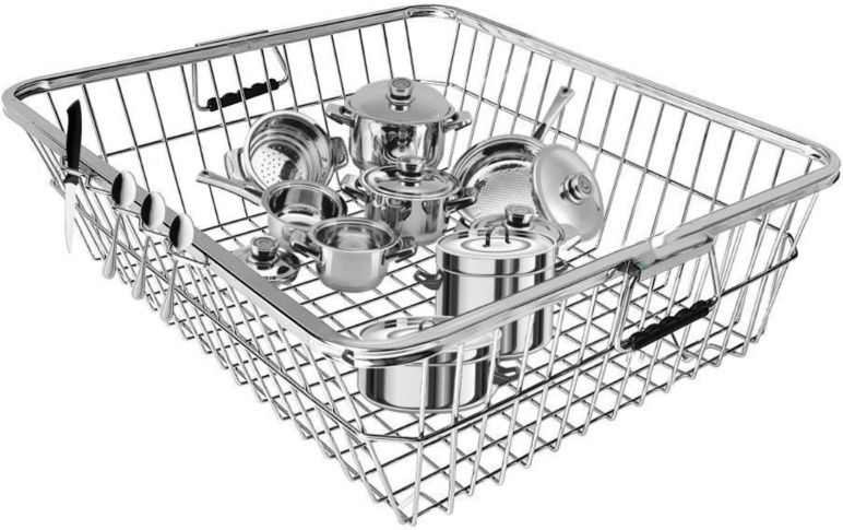 orbix Utensil Kitchen Rack High Grade Stainless Steel Dish Drainer/Utensil Drainer Kitchen Rack Steel-picture-28