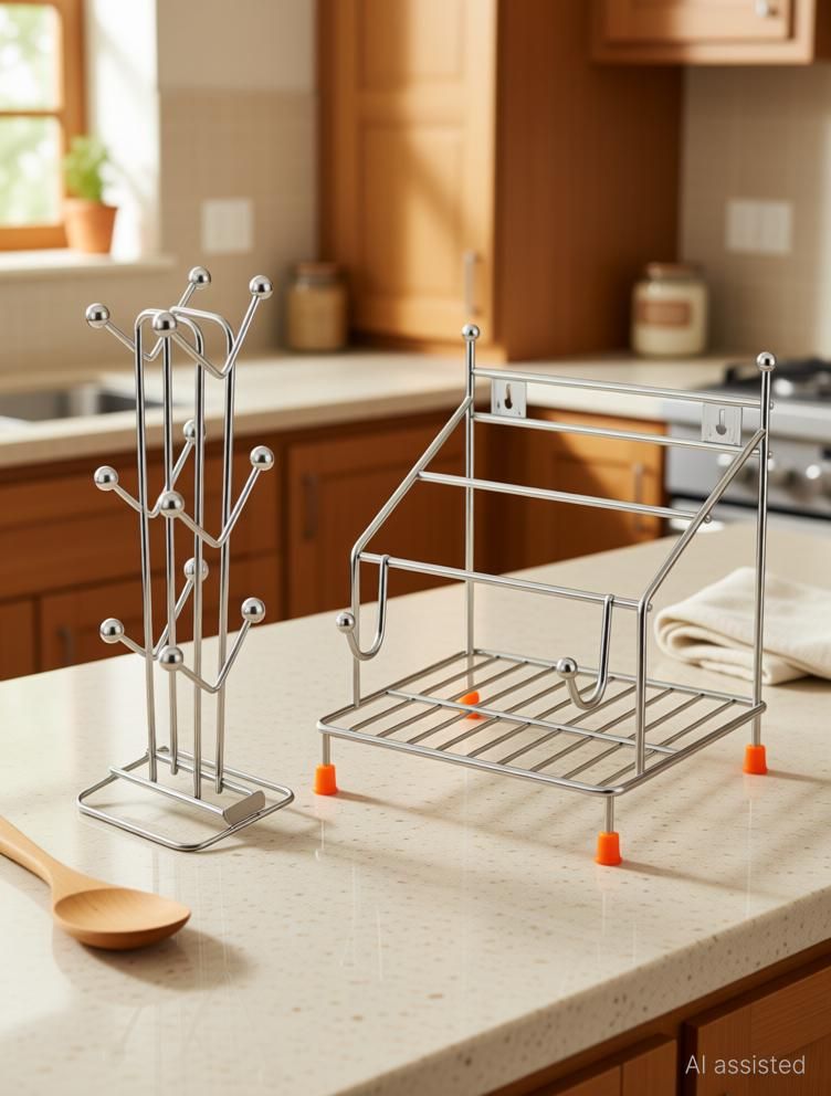 somkala Chakla/Belan Kitchen Rack Steel-picture-12