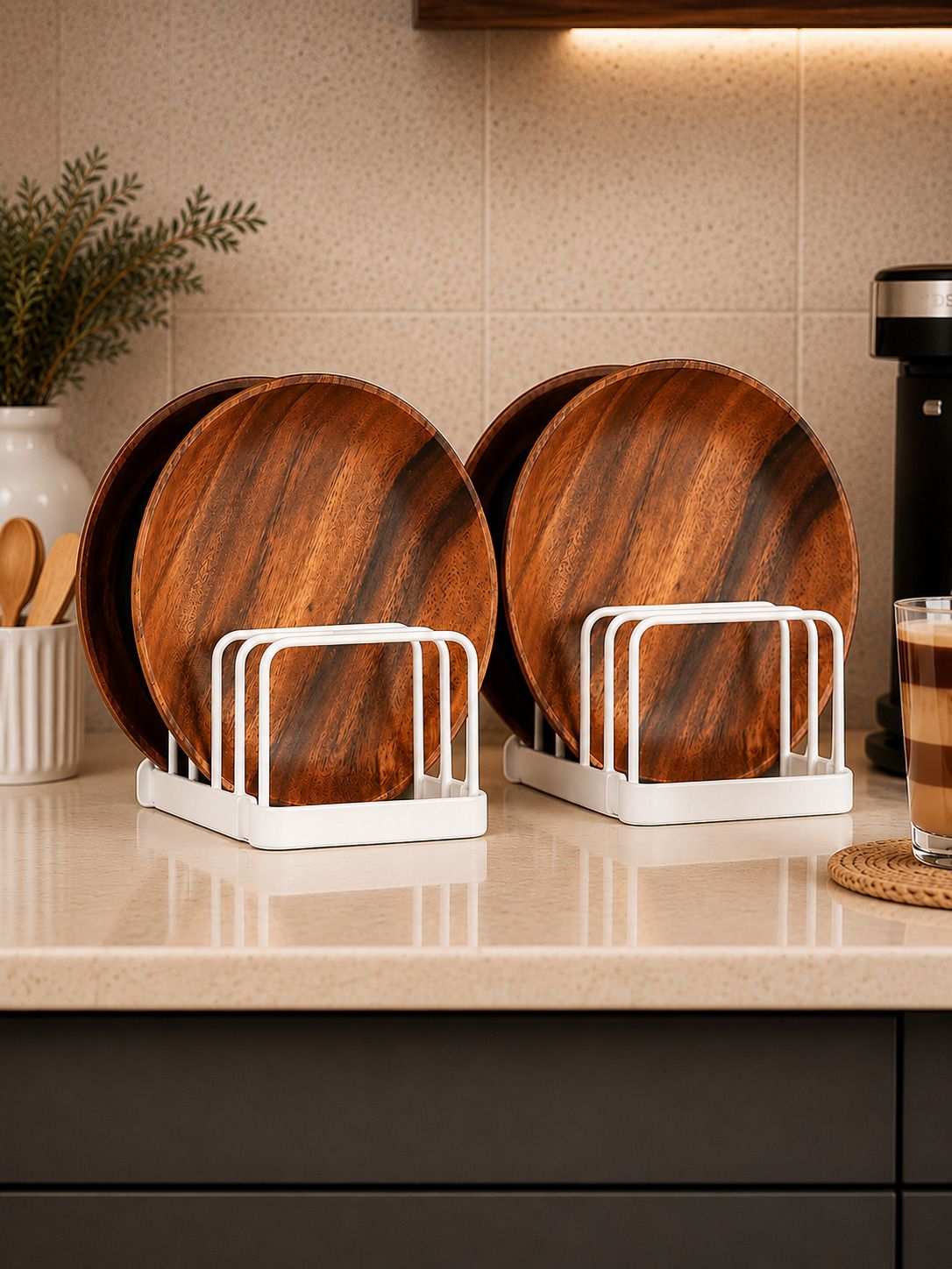 Plate Kitchen Rack Multipurpose Kitchen Plate Stand Dish Pan-Pot Lid Utensils Holder Space Saving Iron-image-37