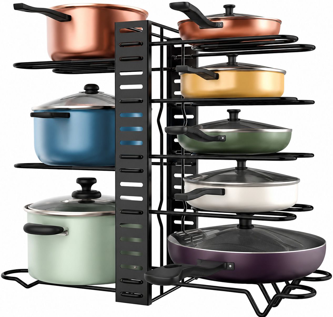 Utensil Kitchen Rack Multipurpose Kitchen Pot & Pan Storage Rack Iron-image-31