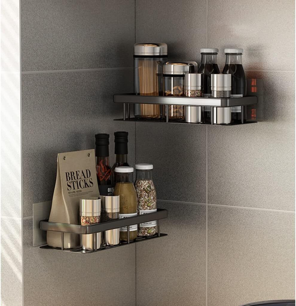 Cutlery Kitchen Rack (Pack of 2) Storage Organizer for Kitchen/Bathroom Carbon Steel Kitchen Trolley