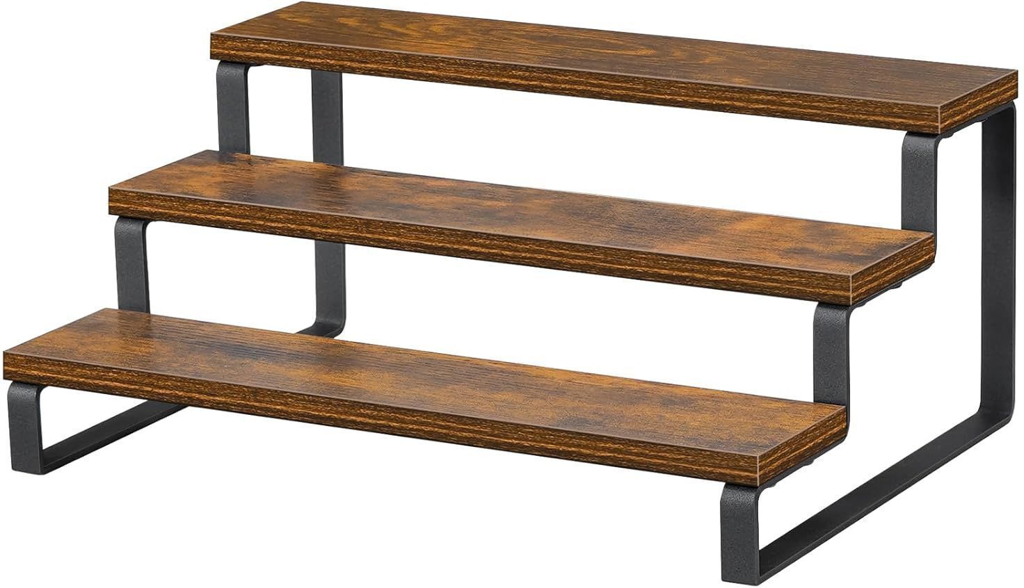 Containers Kitchen Rack 3-Tier Engineered Wood Spice Rack for Kitchen Countertop Wood-image-30