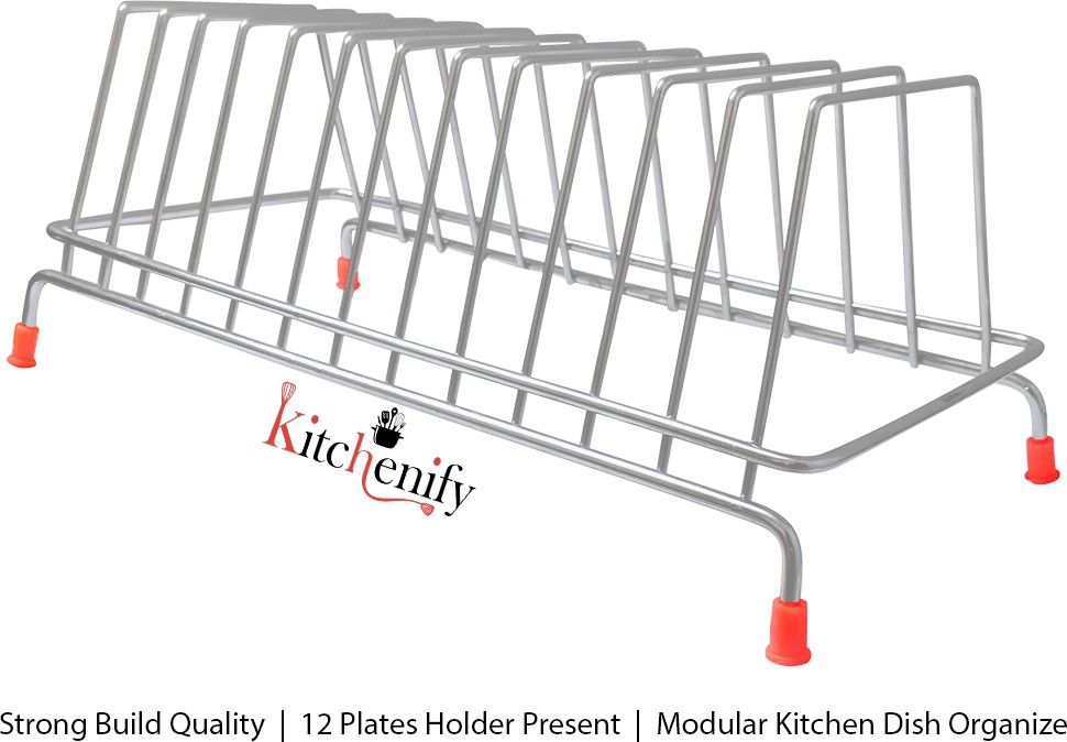 Plate Kitchen Rack Plate Stand Holder (Big Size) Modular Kitchen Stainless Steel Steel