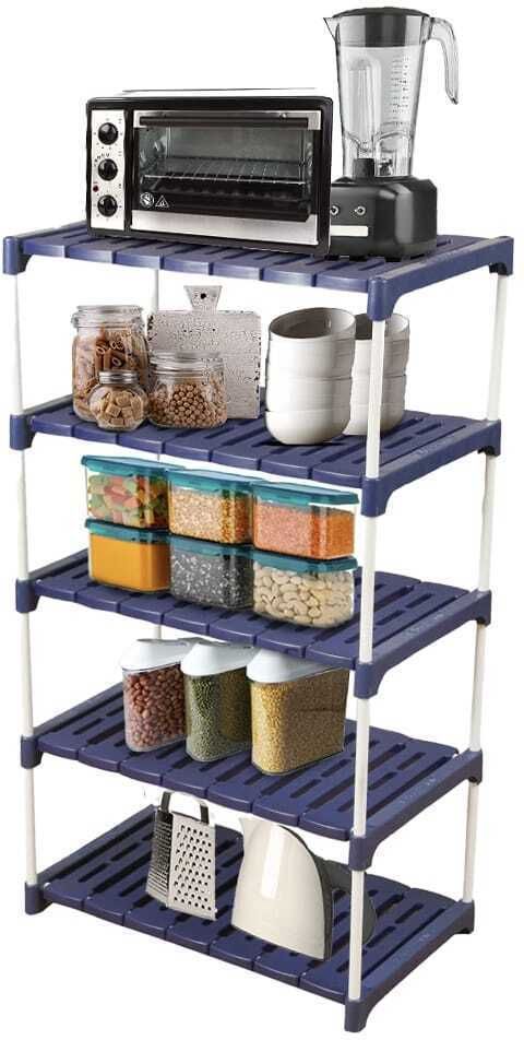 novatic Utensil Kitchen Rack Utensil Kitchen Rack Metal Rustproof Multi-Use Shelves Organizer Storage Stand Carbon Steel-picture-11