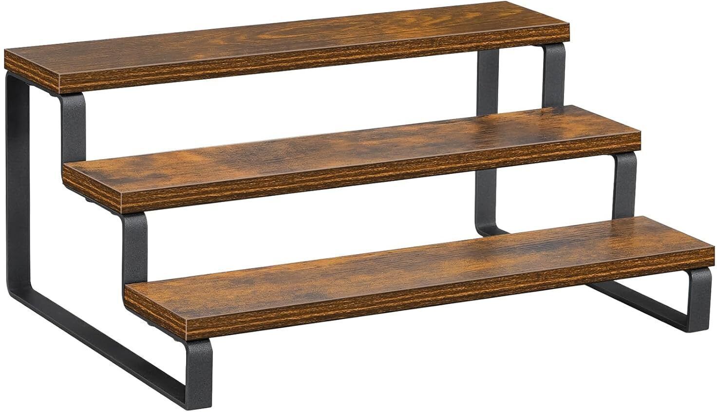lixera Containers Kitchen Rack 3 Tier Wooden Kitchen Spice Rack | Countertop Storage Organizer for Kitchen Use Wood-picture-21