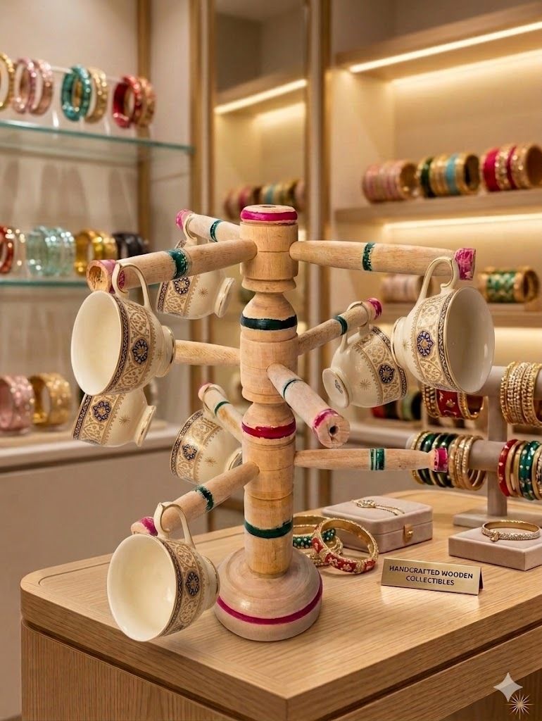 dreamcollection Cup Kitchen Rack Wood-picture-32