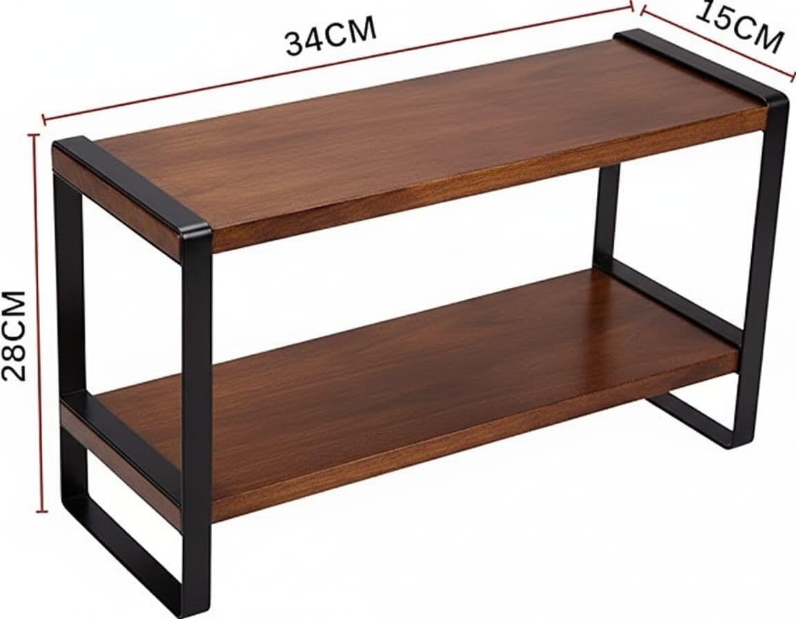 Utensil Kitchen Rack Stylish Countertop Spice Storage Stand For Organized Kitchen Space Wood, Iron-image-10