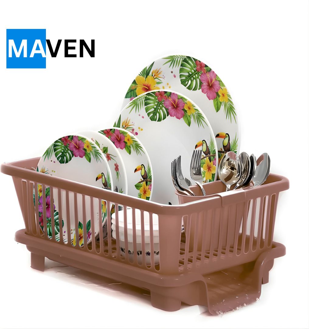 maven Dish Drainer Kitchen Rack Dish Drainer Kitchen Rack Plastic 3 in 1 Large Sink Set,Drying Washing Basket Plastic-picture-28