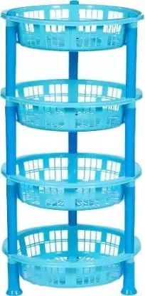 Fruits/Vegetables Kitchen Rack 4 Steps Kitchen Rack Basket Fruits Vegetables Basket Tray Plastic-image-7