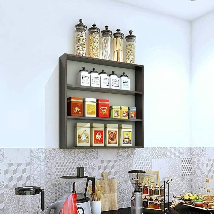 Containers Kitchen Rack Wooden Wall Mounted Shelves for Kitchen / Kitchen Storage Shelf / Wall Shelf Wood-image-24