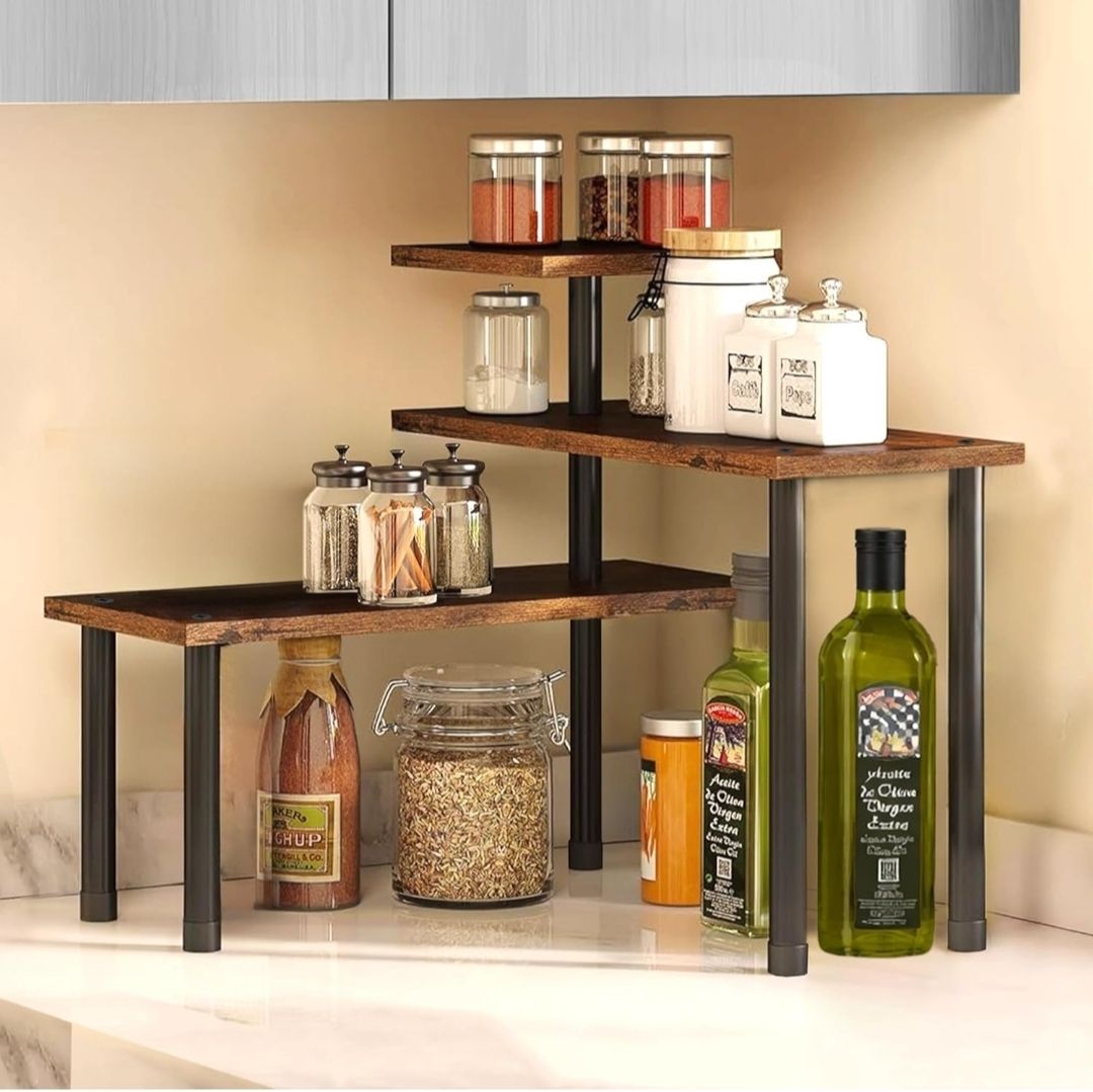 greenaurainc Containers Kitchen Rack Kitchen organiser rack Wood, Iron-picture-35