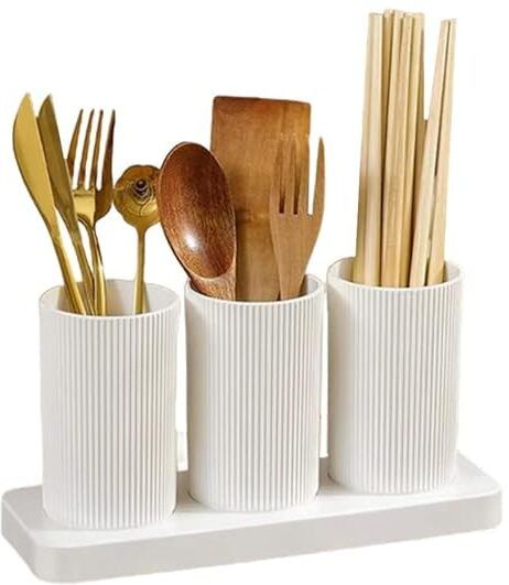 jukol Kitchen Cutlery Holder Stand 3 Slot Spoon Fork Knife Organizer Plastic Cutlery Set-picture-18