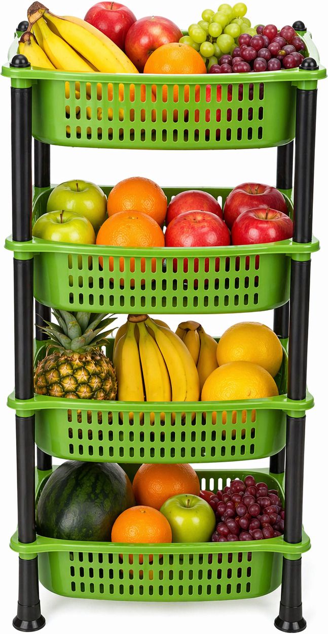 Fruits/Vegetables Kitchen Rack 3 Tier Multipurpose Plastic Storage Rack | Plastic-image-19