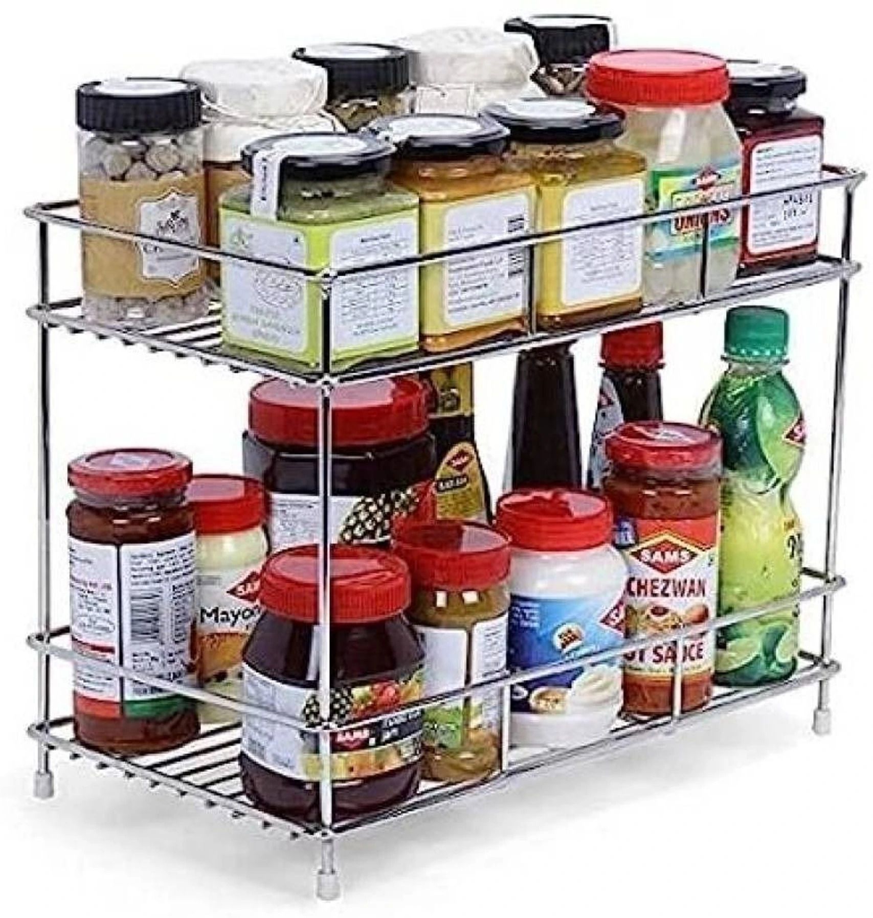geschir Utensil Kitchen Rack RR Steel Multipurpose Steel Kitchen Spice Rack Stand (MULTIPERPOSE) Steel-picture-22