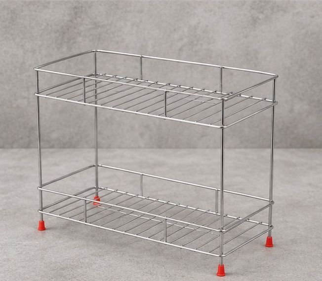 aazan enterprises Plate Kitchen Rack 2-Tier Stainless Steel Multipurpose Storage Rack Steel-picture-46