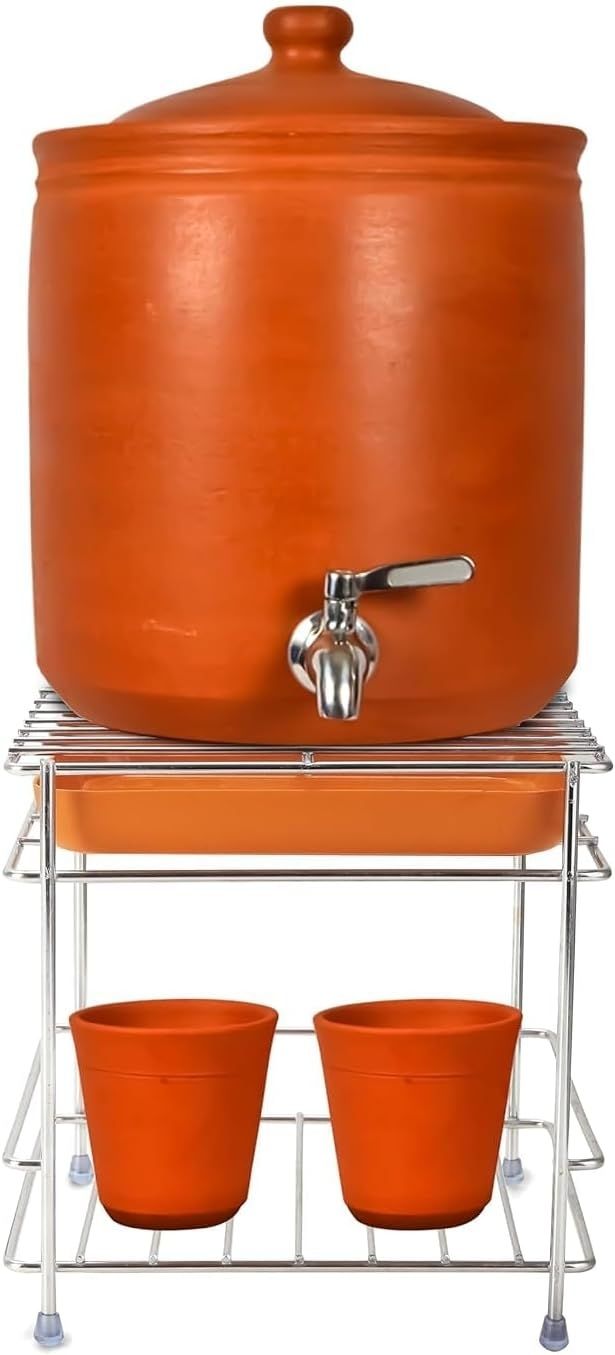 Matka Kitchen Rack Matka Stand for Water Pot Pot Stand for water pot,Water Pot Stand for Kitchen Steel-image-4